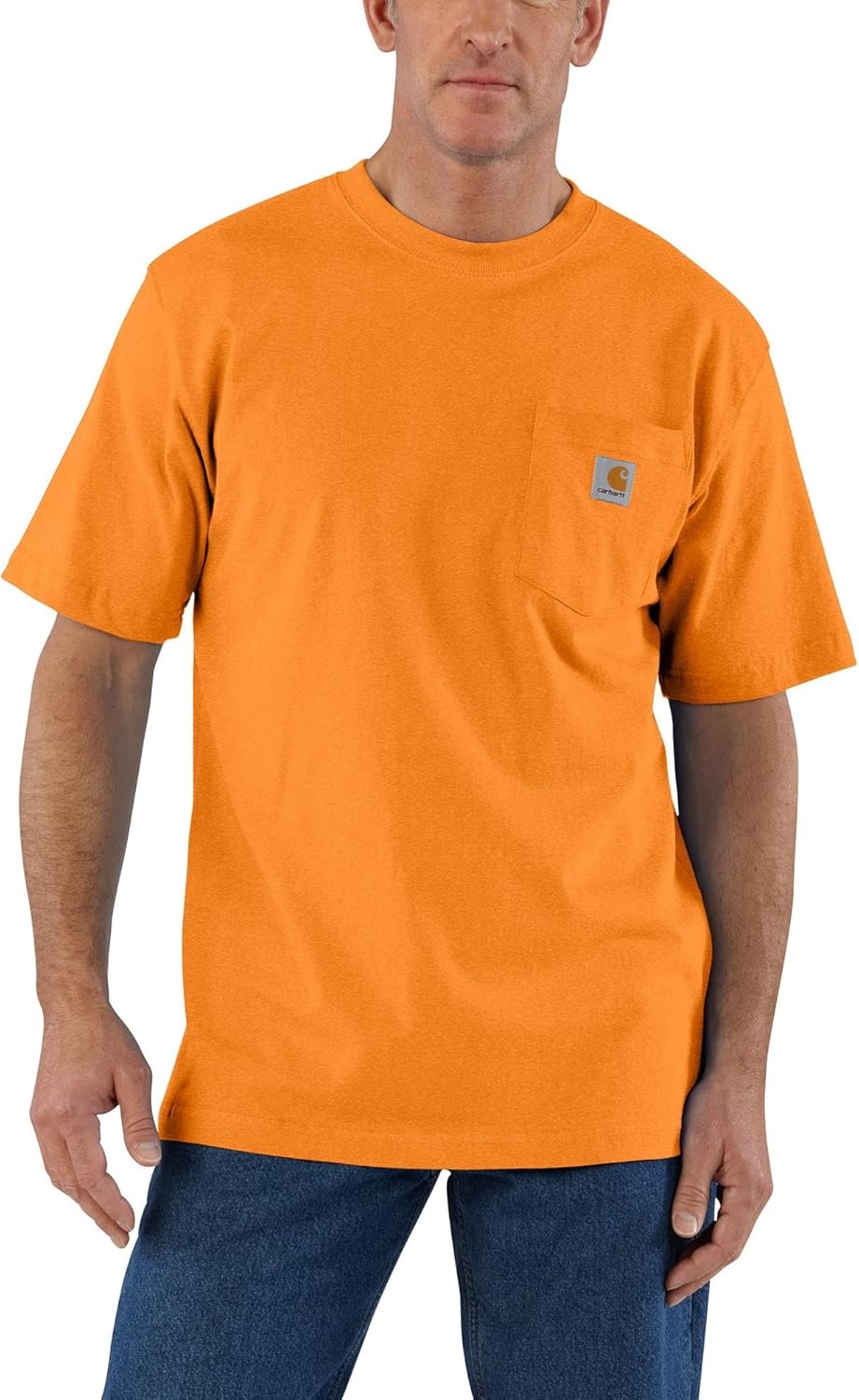image:imageCarhartt Mens Iconic K87 Pocket TShirt CloseoutMarmalade Heather