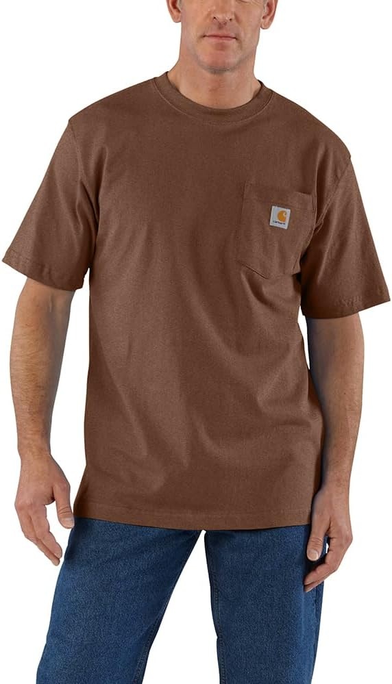image:imageCarhartt Mens Iconic K87 Pocket TShirt CloseoutMocha Heather