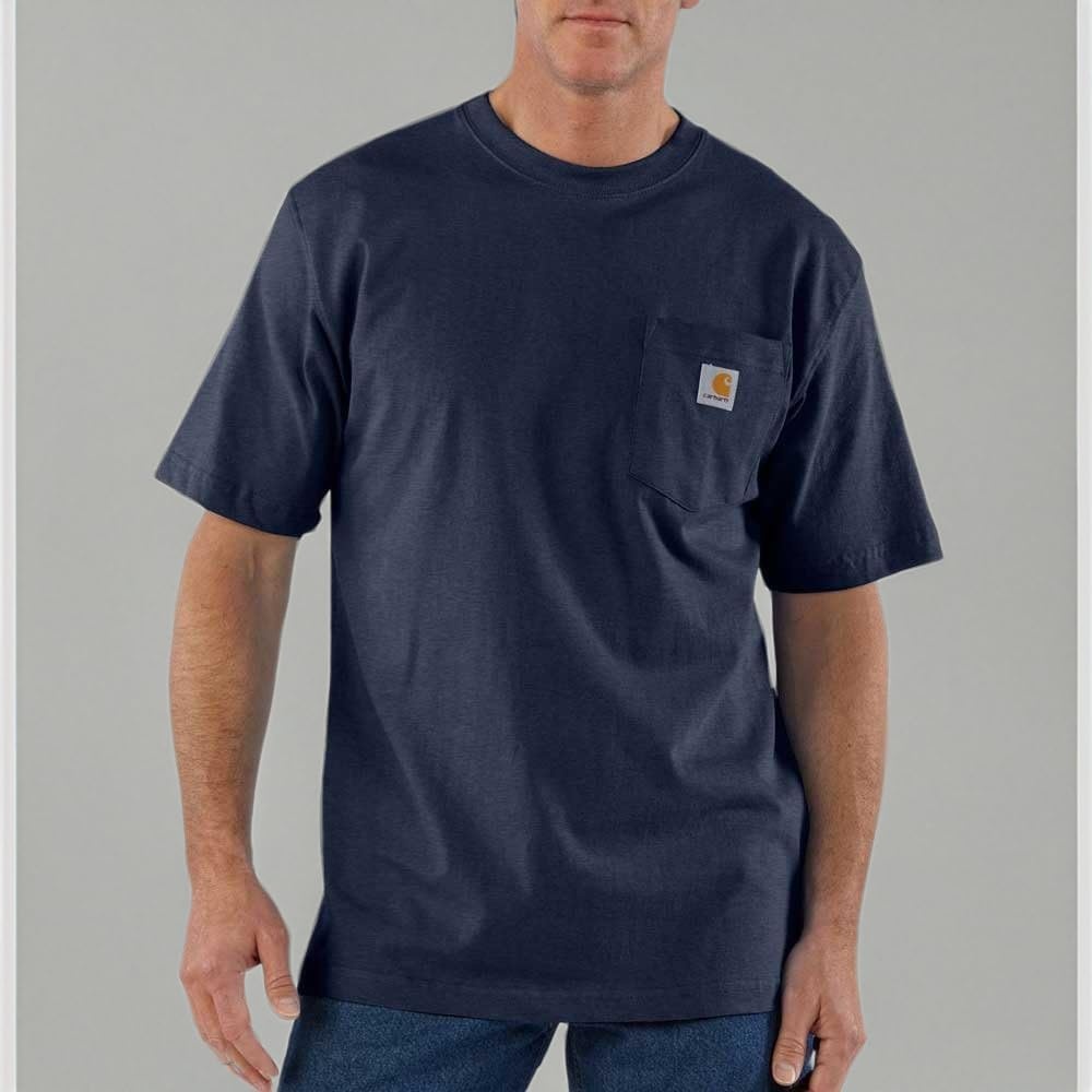 image:imageCarhartt Mens Iconic K87 Pocket TShirt CloseoutNavy Heather
