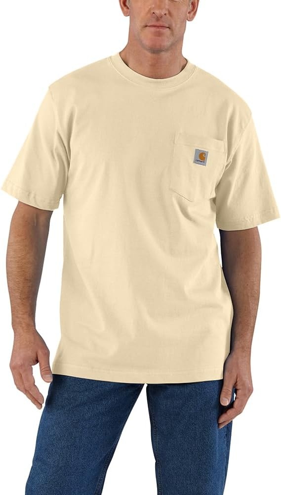 image:imageCarhartt Mens Iconic K87 Pocket TShirt CloseoutOat Milk