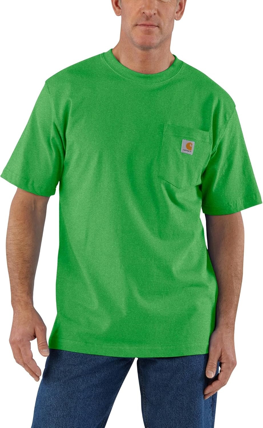 image:imageCarhartt Mens Iconic K87 Pocket TShirt CloseoutOlive Green Heather