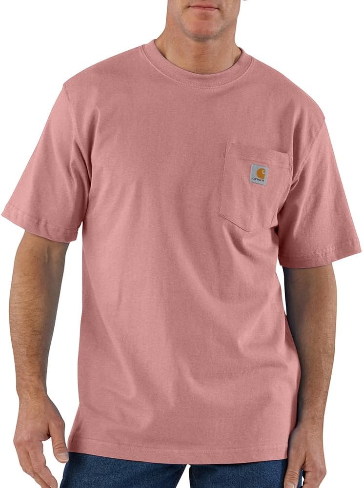 image:imageCarhartt Mens Iconic K87 Pocket TShirt CloseoutRose Tint Heather
