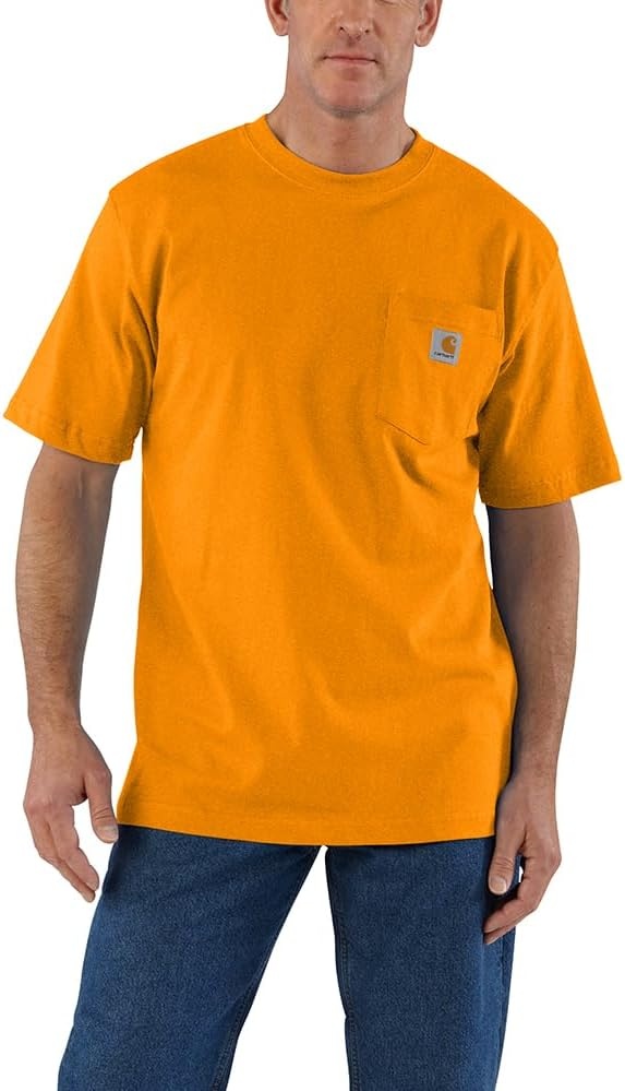 image:imageCarhartt Mens Iconic K87 Pocket TShirt CloseoutRust Heather