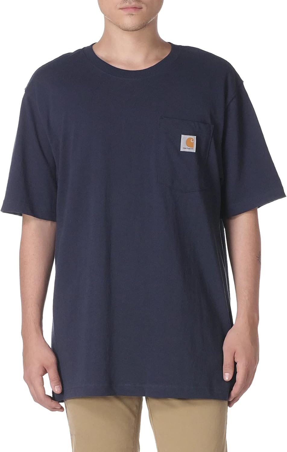 image:imageCarhartt Mens Iconic K87 Pocket TShirt CloseoutStream Blue