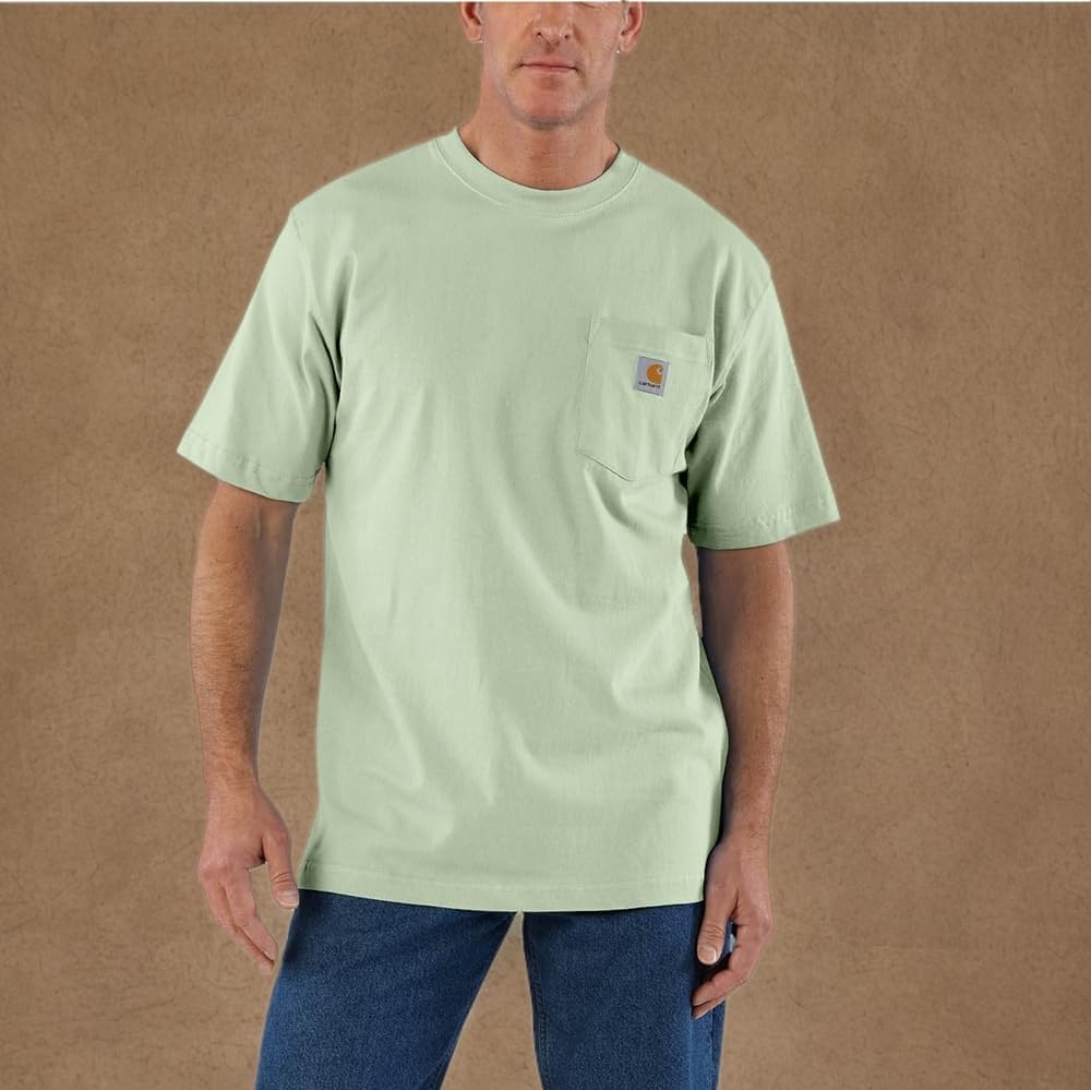 image:imageCarhartt Mens Iconic K87 Pocket TShirt CloseoutTender Greens