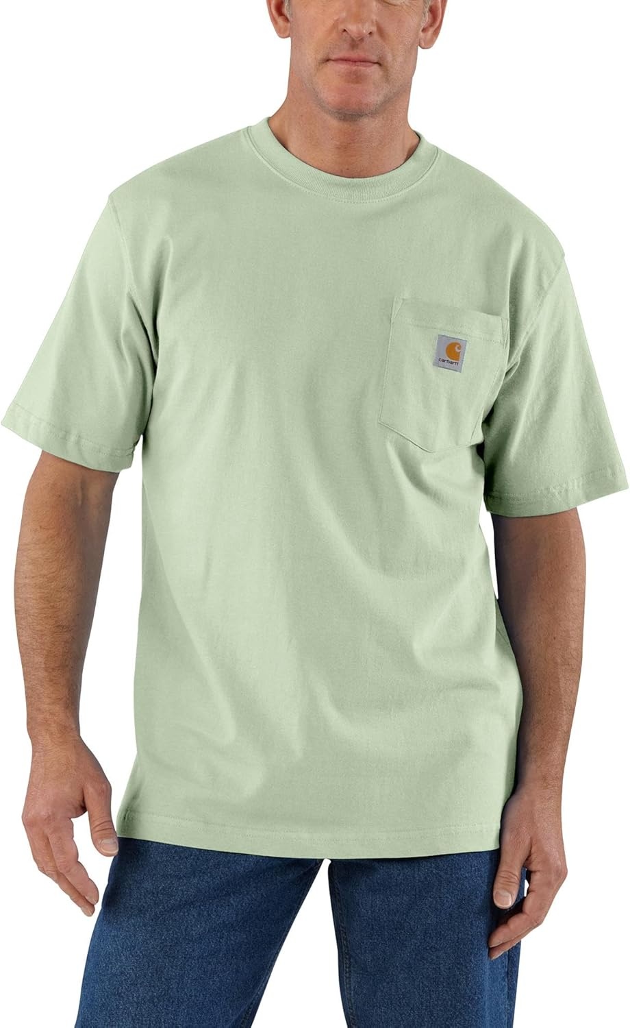 image:imageCarhartt Mens Iconic K87 Pocket TShirt CloseoutTender Greens