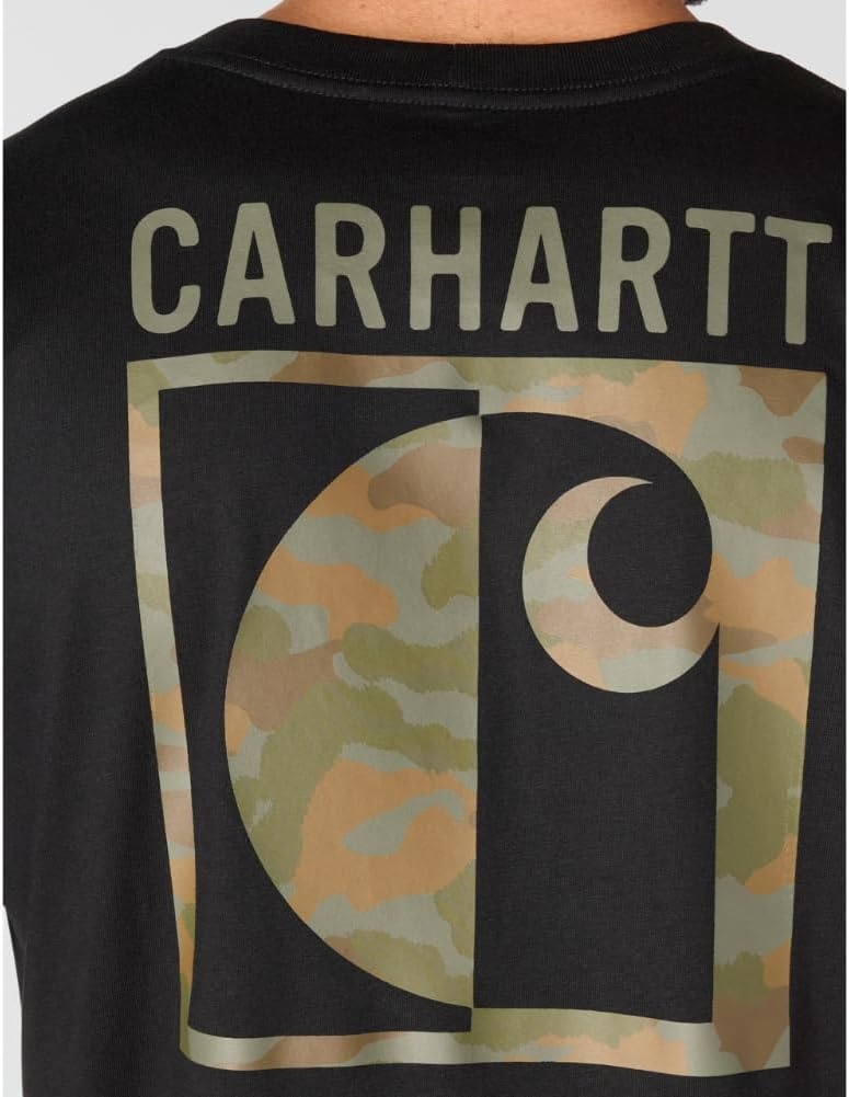 image:imageCarhartt Mens Irvine Relaxed Block Camo TShirtBlack
