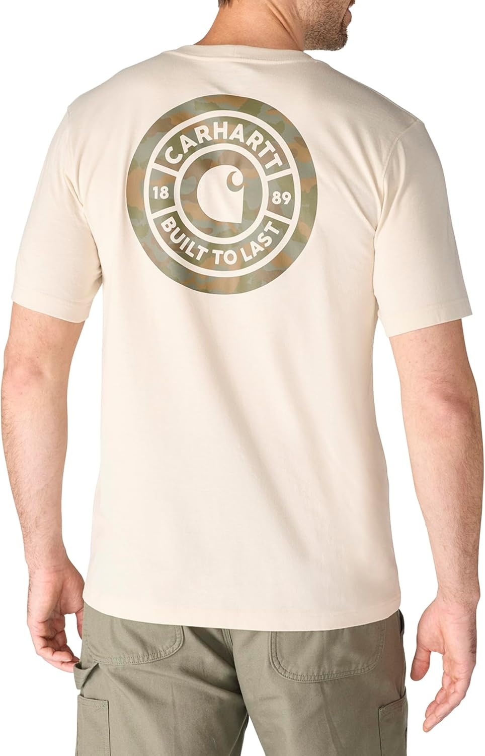 image:imageCarhartt Mens Irvine Relaxed Camo Rivet TShirtOat Milk