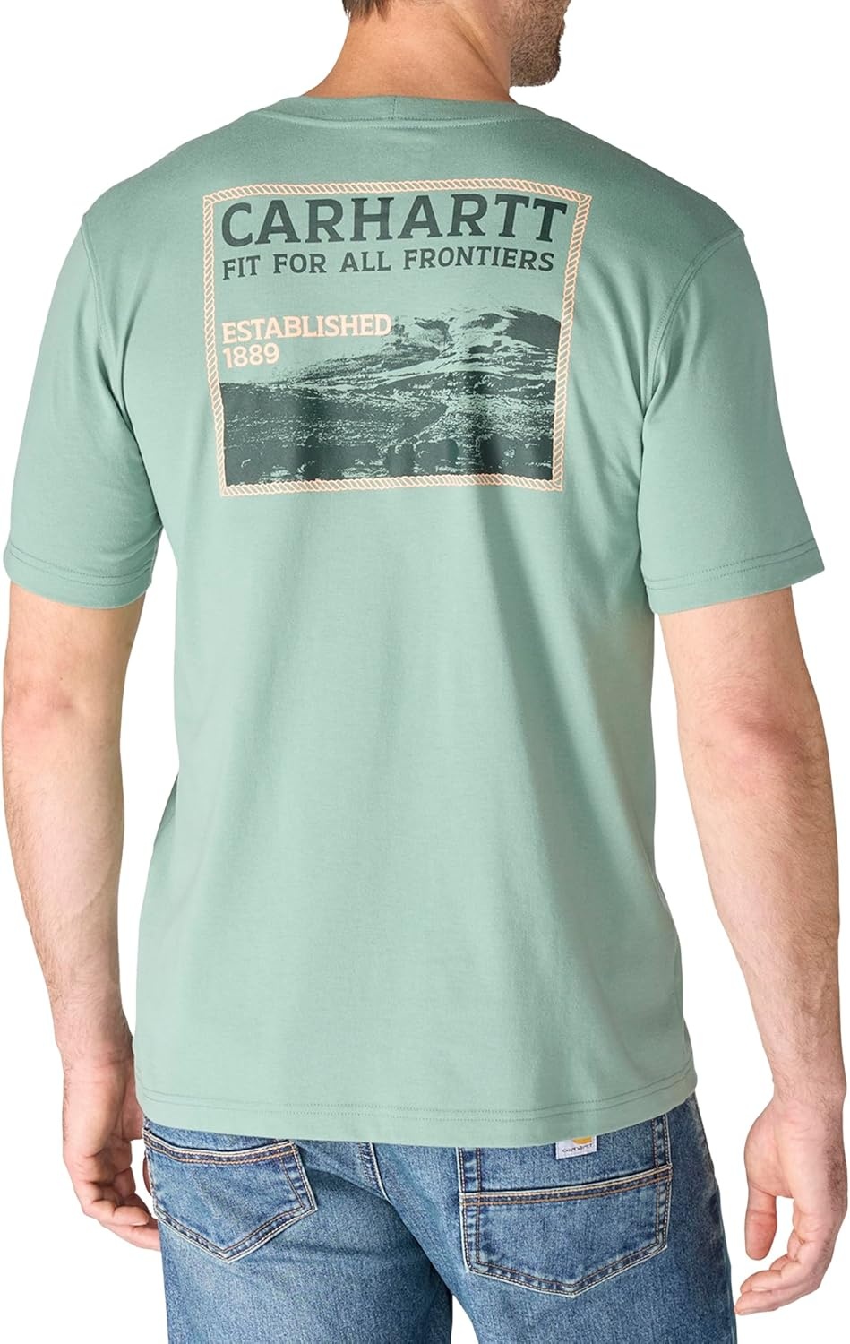 image:imageCarhartt Mens Irvine Relaxed Frontiers TShirtGreen Slate