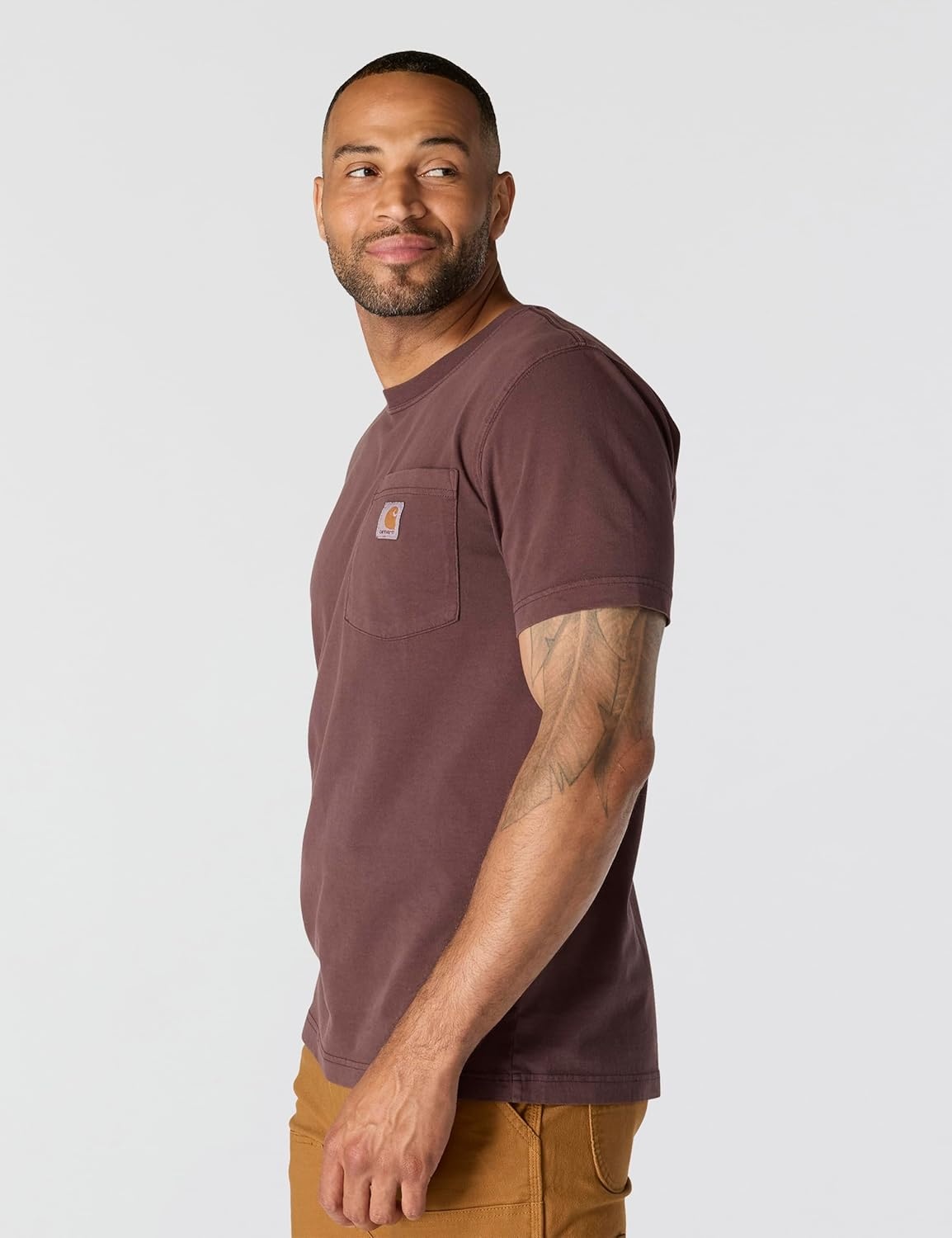 image:imageCarhartt Mens Irvine Relaxed Garment Dyed TShirtDark Sepia
