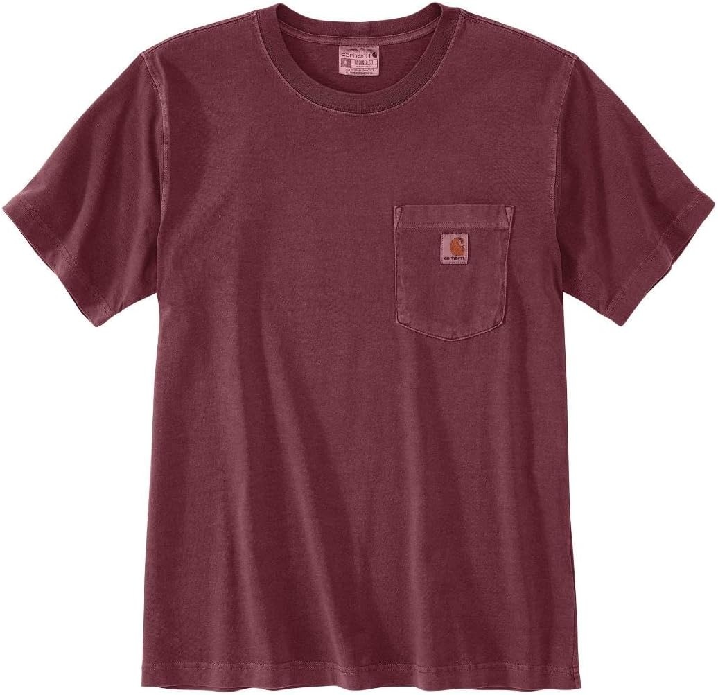 image:imageCarhartt Mens Irvine Relaxed Garment Dyed TShirtDark Spice Red