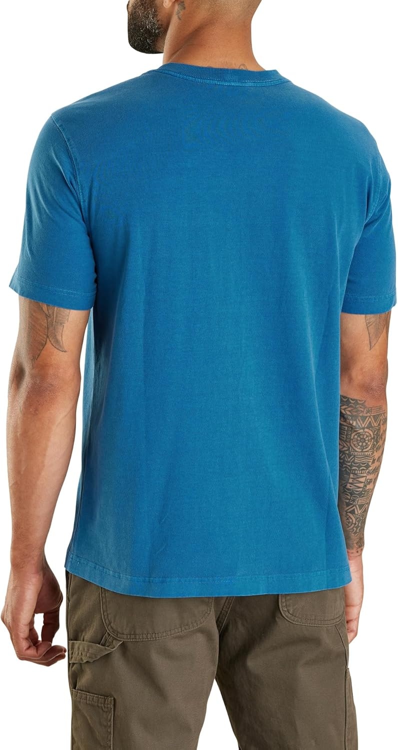 image:imageCarhartt Mens Irvine Relaxed Garment Dyed TShirtDeep Lagoon