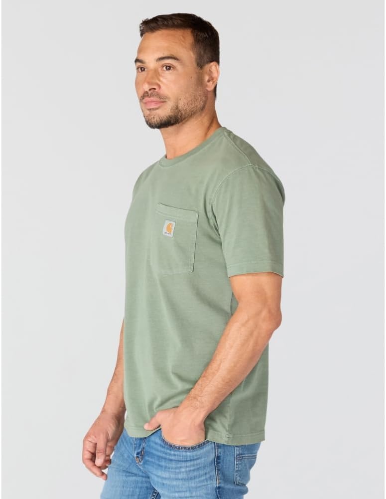 image:imageCarhartt Mens Irvine Relaxed Garment Dyed TShirtGreen Slate