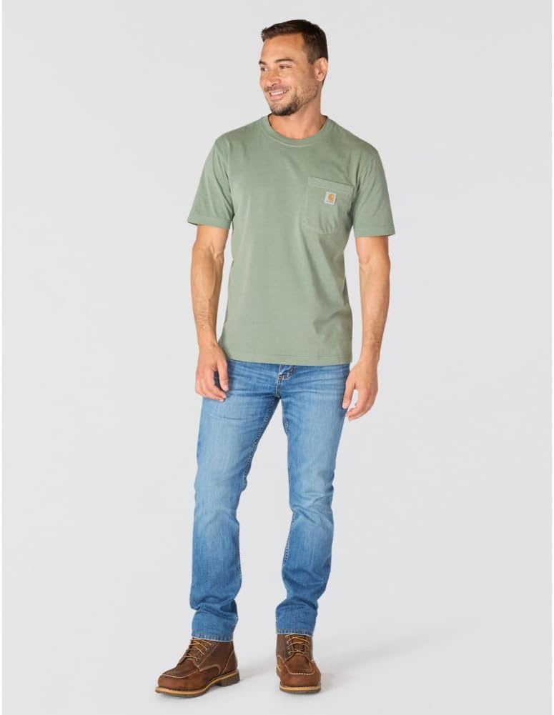 image:imageCarhartt Mens Irvine Relaxed Garment Dyed TShirtGreen Slate