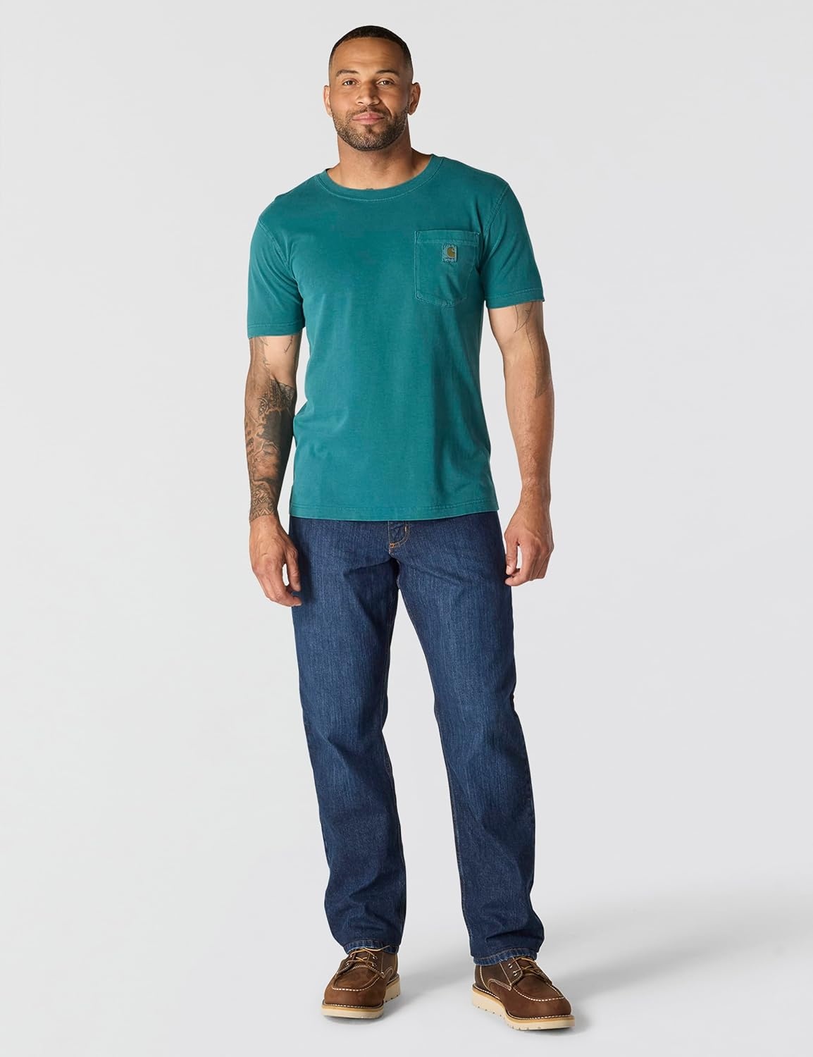 image:imageCarhartt Mens Irvine Relaxed Garment Dyed TShirtGreenstone