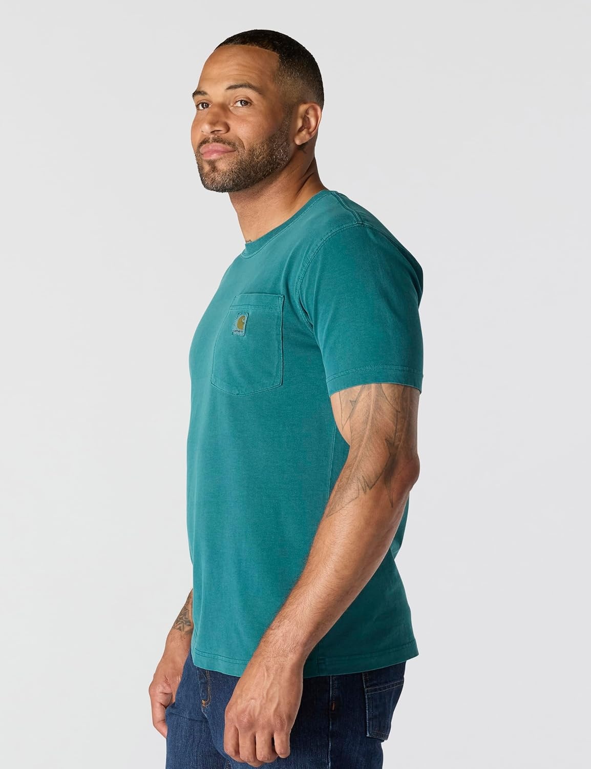 image:imageCarhartt Mens Irvine Relaxed Garment Dyed TShirtGreenstone