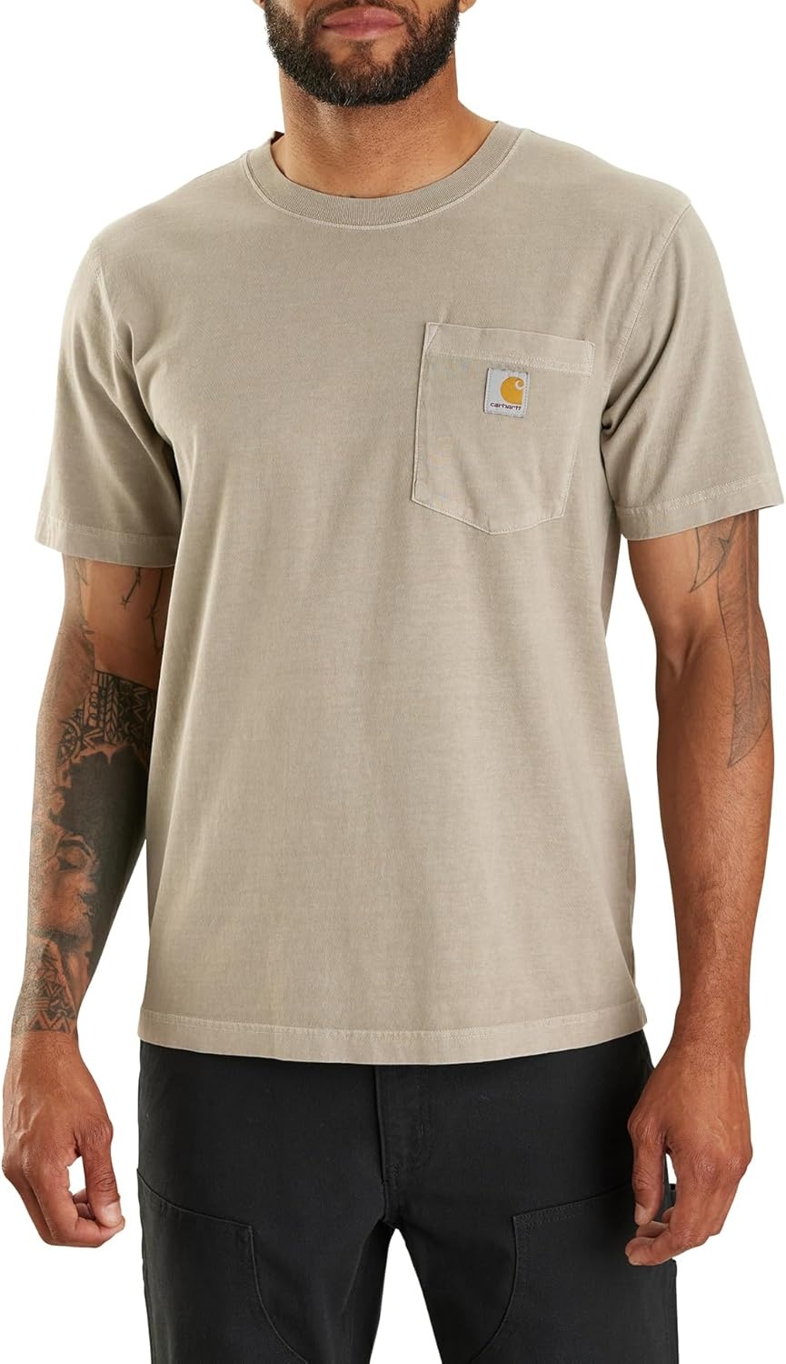 image:imageCarhartt Mens Irvine Relaxed Garment Dyed TShirtGreige