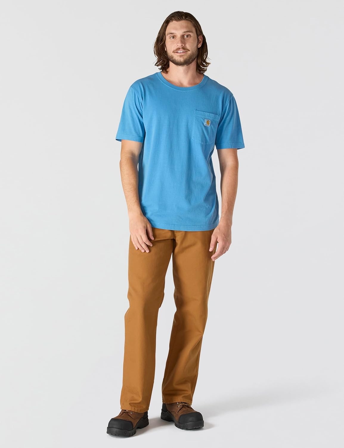 image:imageCarhartt Mens Irvine Relaxed Garment Dyed TShirtHorizon Blue