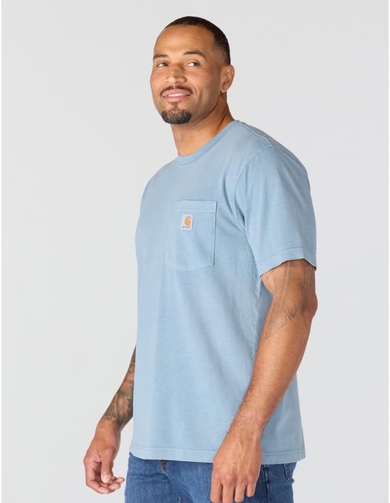 image:imageCarhartt Mens Irvine Relaxed Garment Dyed TShirtRolling Thunder