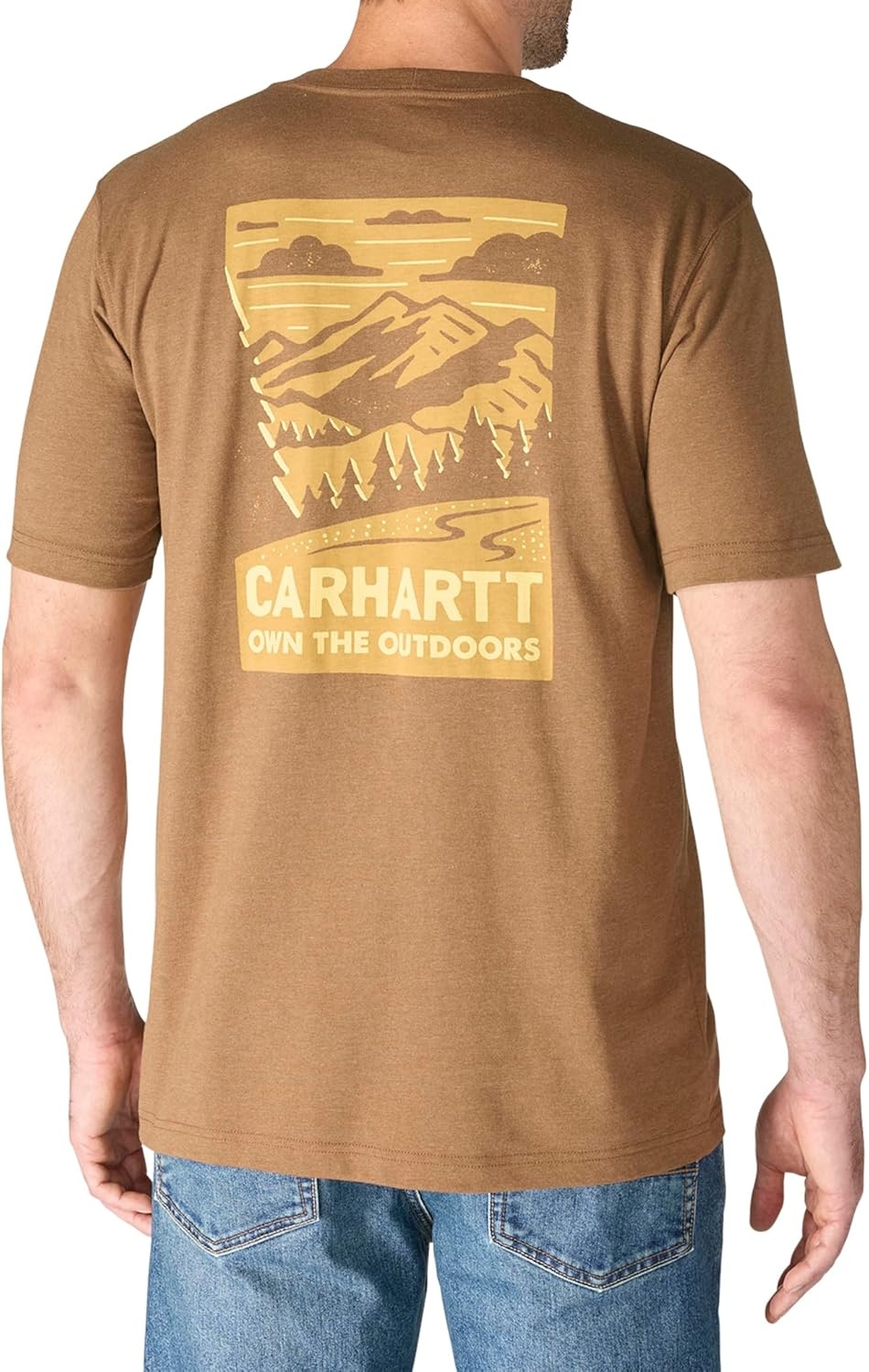 image:imageCarhartt Mens Irvine Relaxed Outdoor TShirtRed Duck Heather