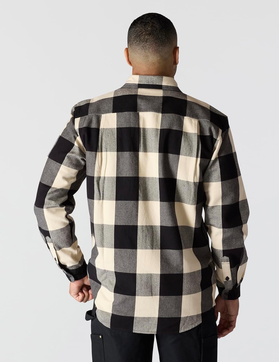 image:imageCarhartt Mens Loose Fit Heavyweight Flannel LongSleeve Plaid ShirtOat Milk