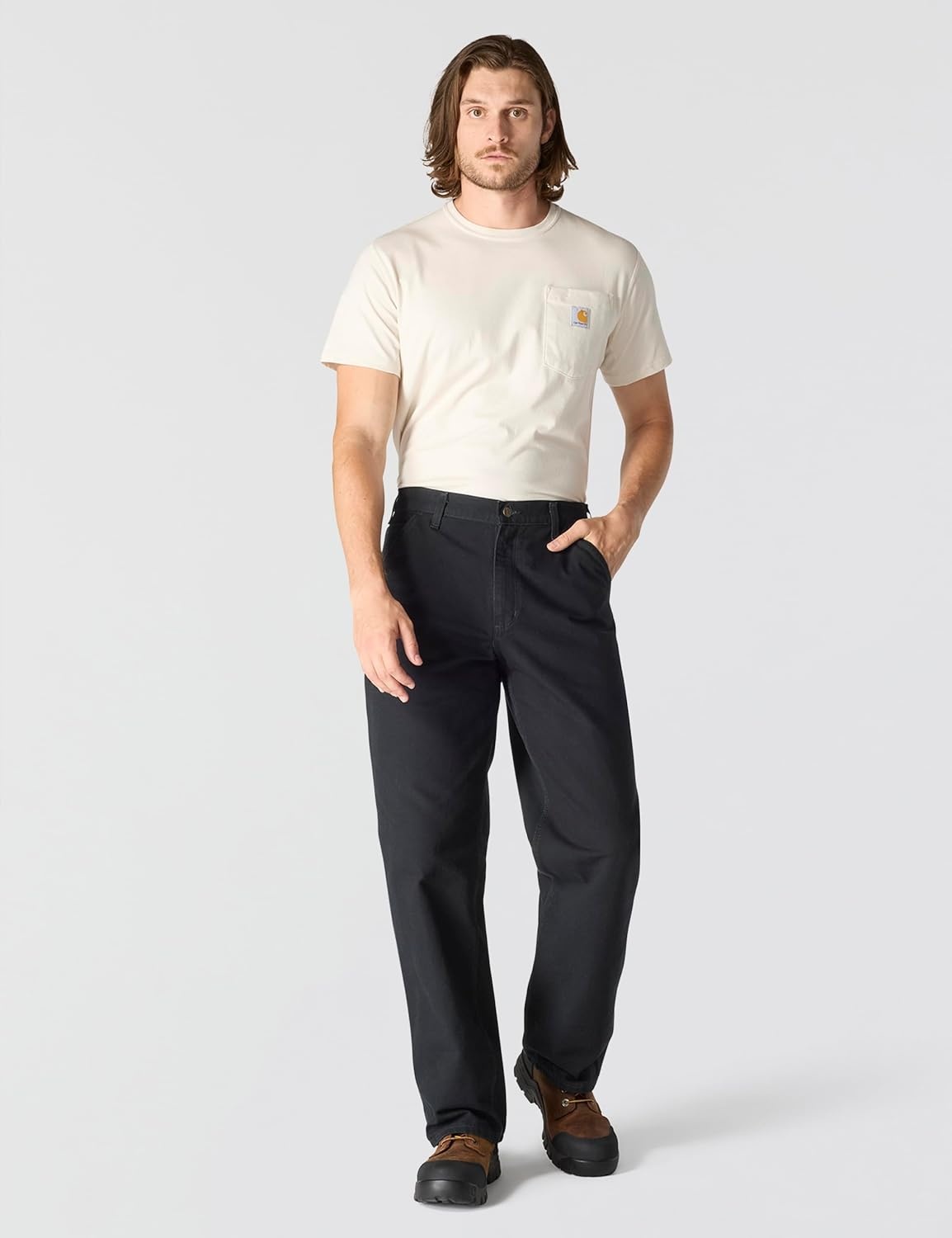 image:imageCarhartt Mens Loose Fit Washed Duck Utility Work PantBlack