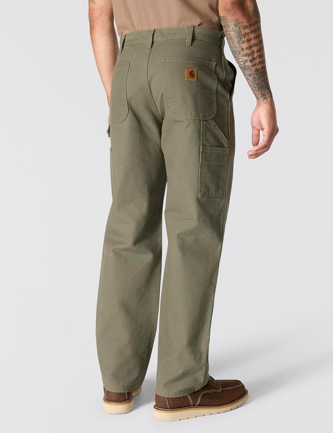 image:imageCarhartt Mens Loose Fit Washed Duck Utility Work PantMoss