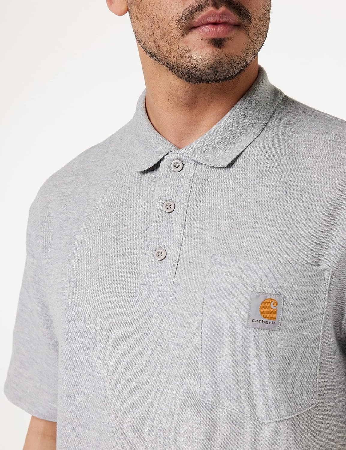 image:imageCarhartt Mens Loose PoloHeather Grey