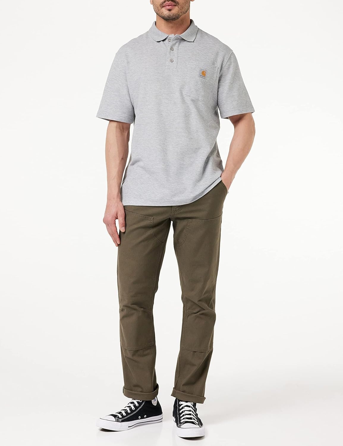 image:imageCarhartt Mens Loose PoloHeather Grey