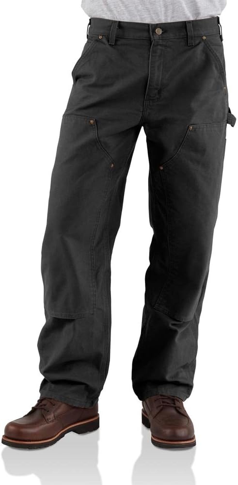 image:imageCarhartt Mens Loose Straight Washed Duck DoubleFront DungareeBlack