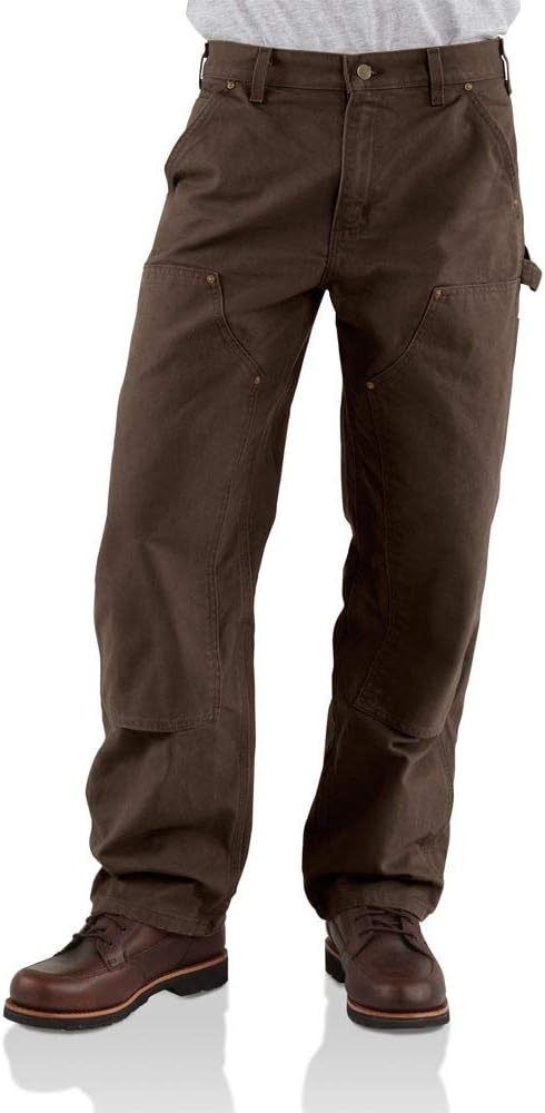 image:imageCarhartt Mens Loose Straight Washed Duck DoubleFront DungareeDark Brown