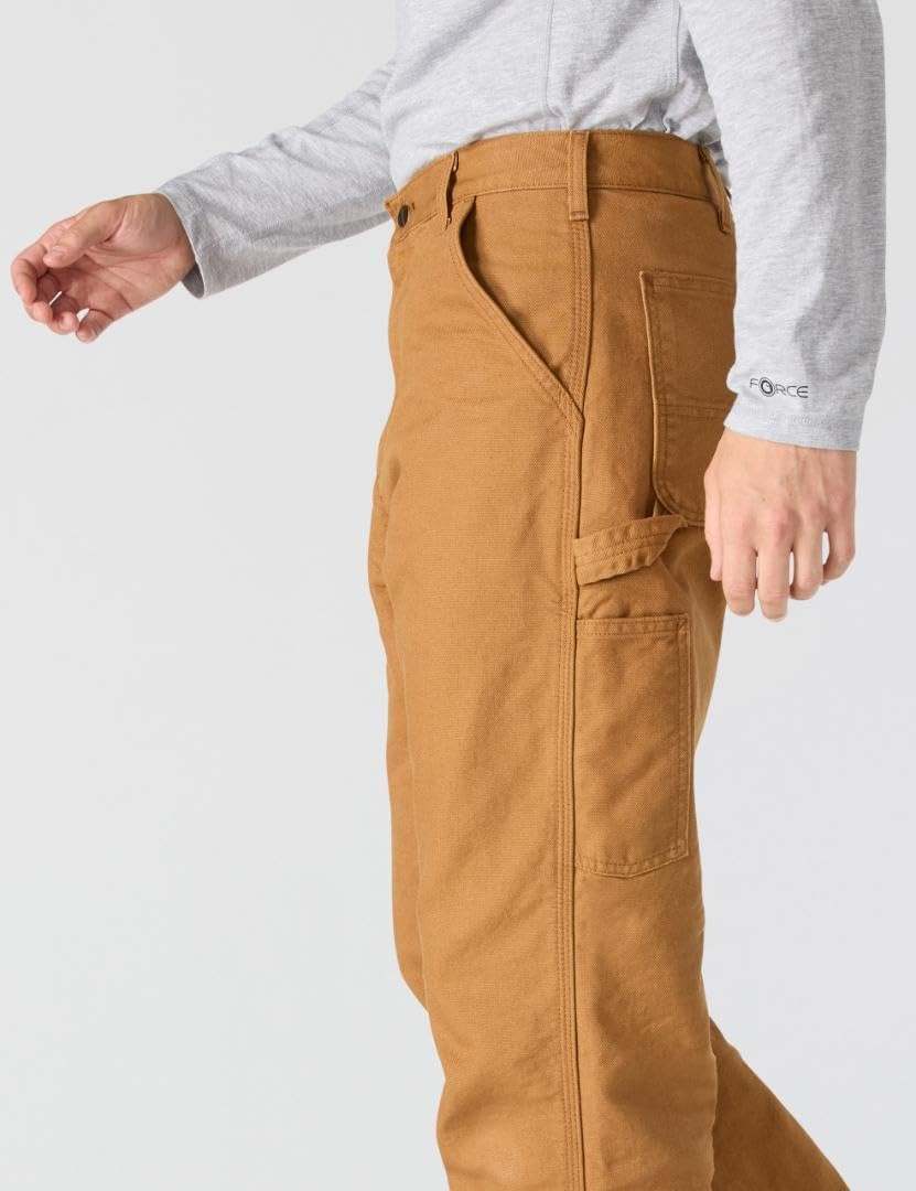 image:imageCarhartt Mens Loose Straight Washed Duck Lined DungareeCarhartt Brown