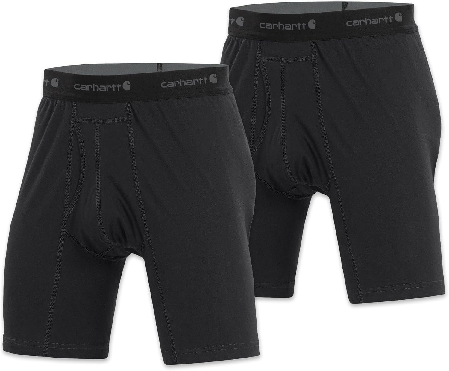 image:imageCarhartt Mens MBB124 5 Inch Basic Boxer Brief 2PackBlack