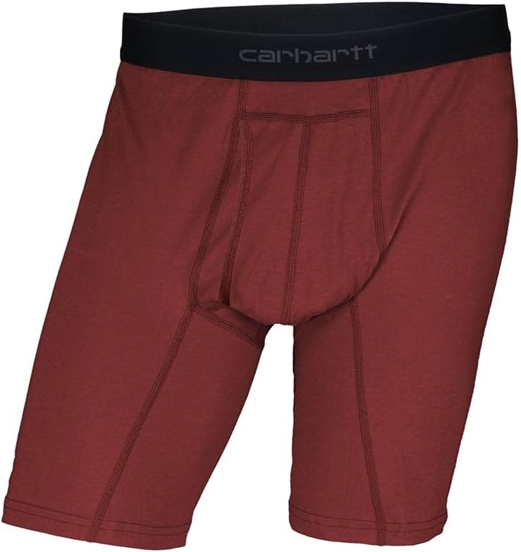 image:imageCarhartt Mens MBB124 5 Inch Basic Boxer Brief 2PackFired Brick