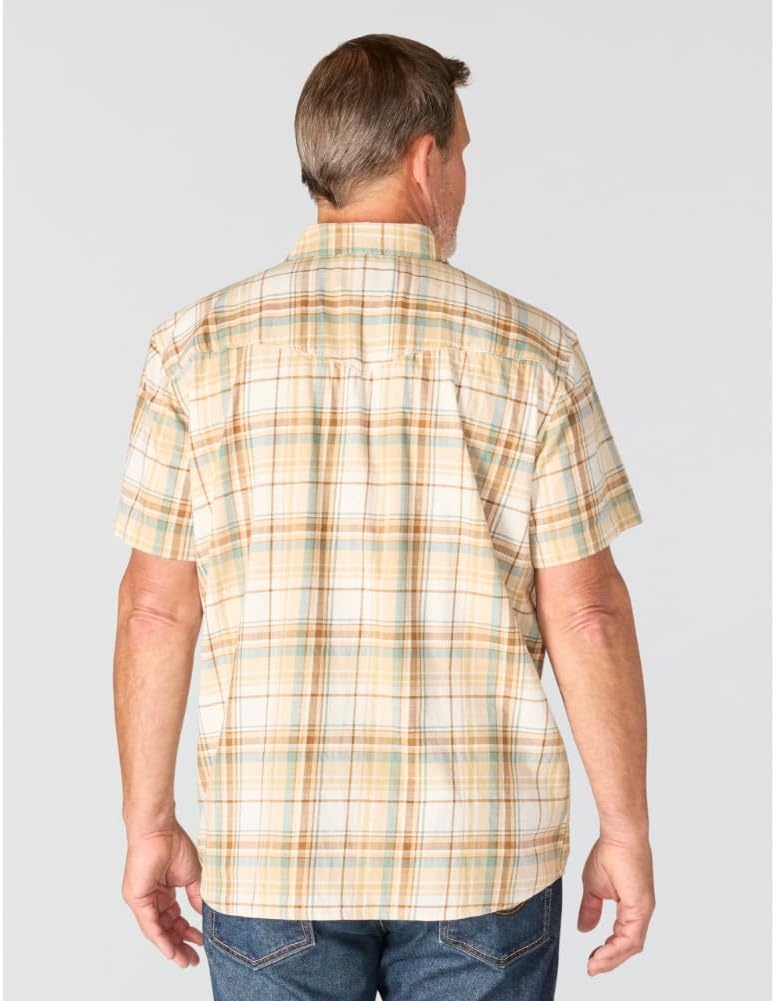 image:imageCarhartt Mens Montana Bozeman Relaxed Ss Plaid ShirtEggshell