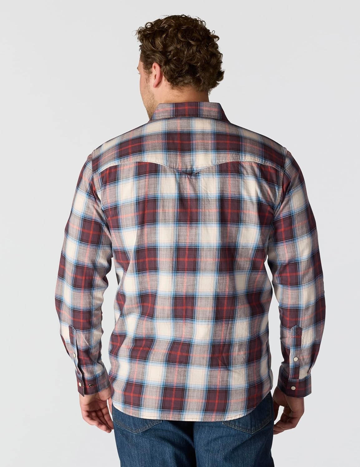 image:imageCarhartt Mens Montana Rugged Flex Relaxed Fit Lightweight LongSleeve SnapFront Plaid ShirtDark Sepia