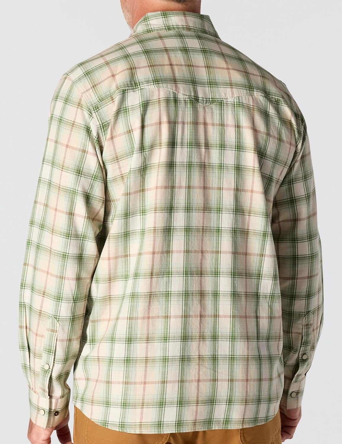 image:imageCarhartt Mens Montana Rugged Flex Relaxed Fit Lightweight LongSleeve SnapFront Plaid ShirtOat Milk
