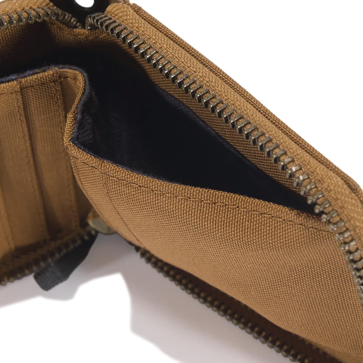 image:imageCarhartt Mens Nylon Duck Zipper Wallet BlackCarhartt Brown