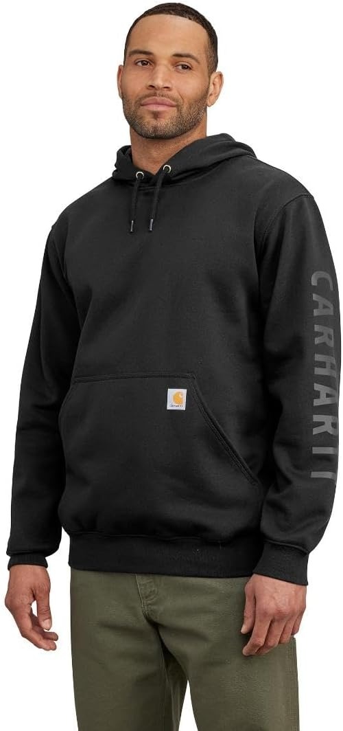 image:imageCarhartt Mens Rain Defender Loose Fit Midweight Logo Graphic SweatshirtBlack