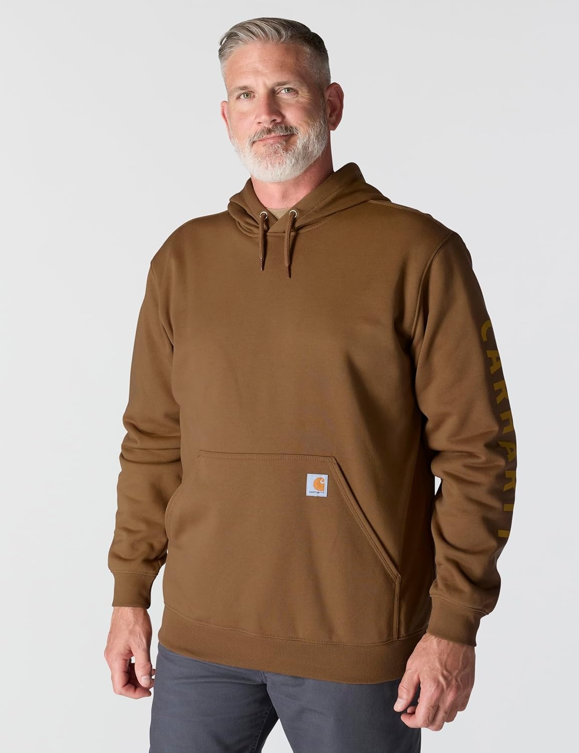 image:imageCarhartt Mens Rain Defender Loose Fit Midweight Logo Graphic SweatshirtCarhartt Brown