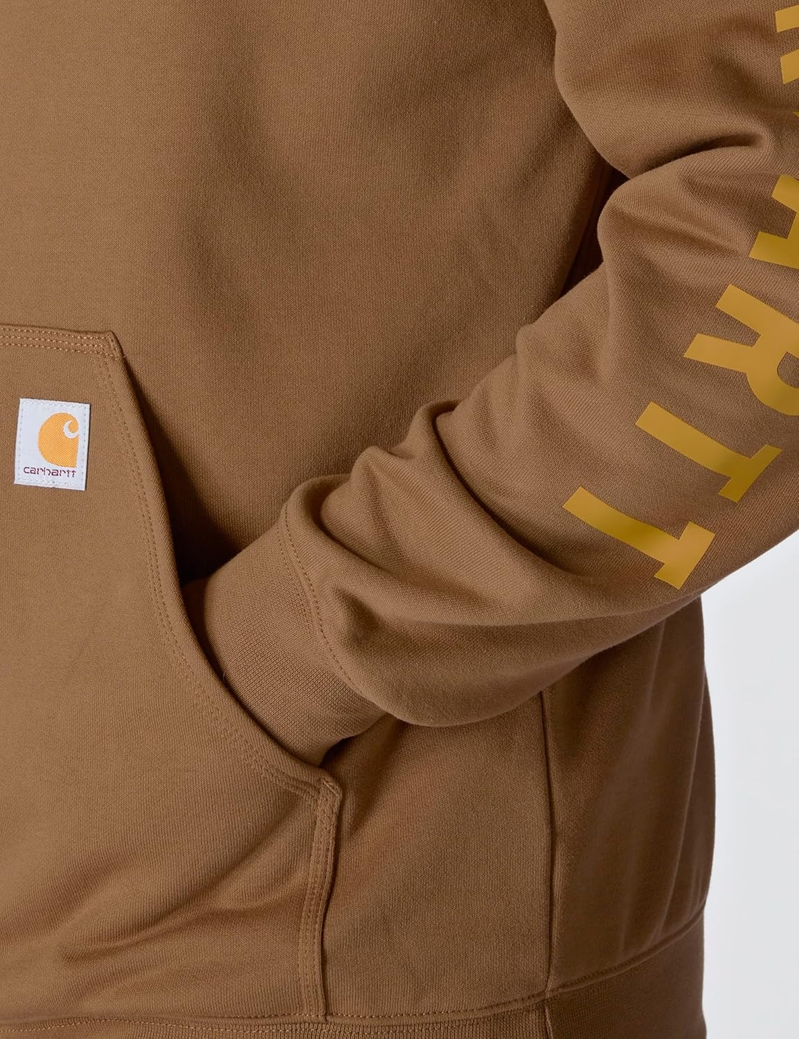 image:imageCarhartt Mens Rain Defender Loose Fit Midweight Logo Graphic SweatshirtCarhartt Brown