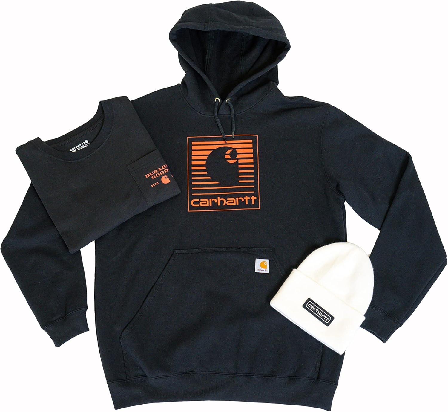image:imageCarhartt Mens Relaxed Fit Heavyweight ShortSleeve Pocket Logo Graphic TShirtBlack