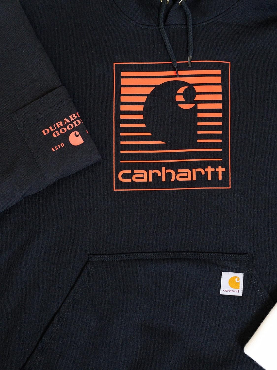 image:imageCarhartt Mens Relaxed Fit Heavyweight ShortSleeve Pocket Logo Graphic TShirtBlack