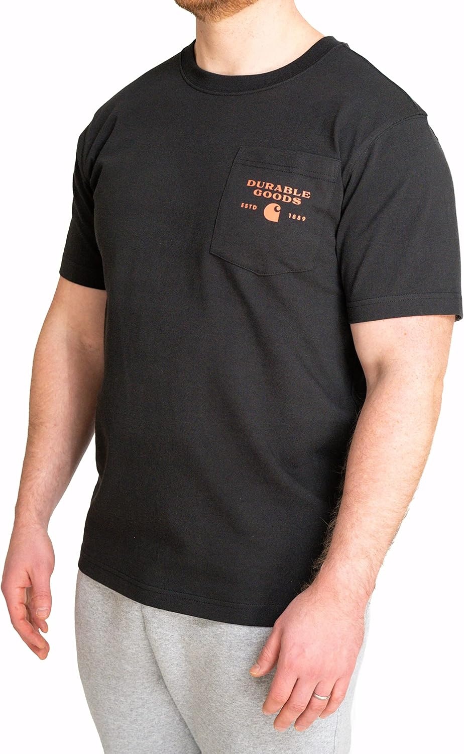 image:imageCarhartt Mens Relaxed Fit Heavyweight ShortSleeve Pocket Logo Graphic TShirtBlack