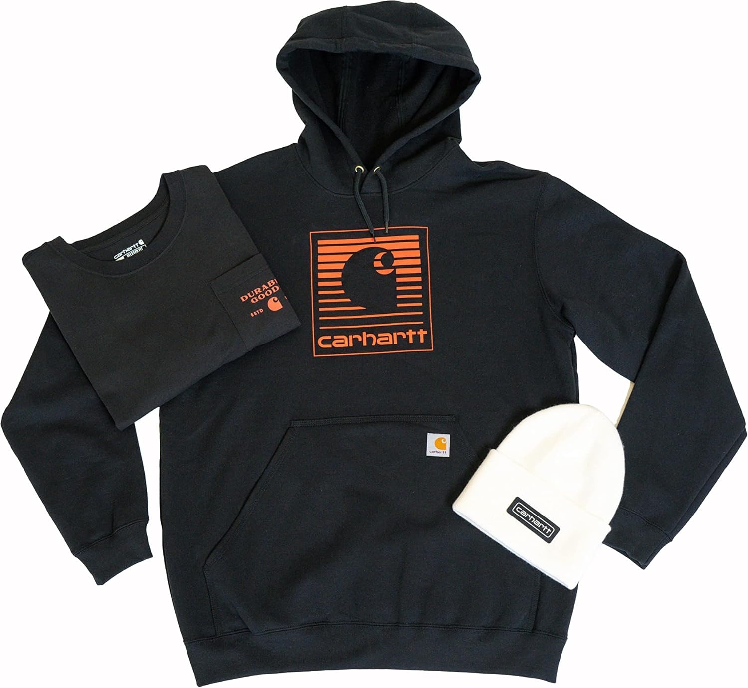 image:imageCarhartt Mens Relaxed Fit Heavyweight ShortSleeve Pocket Logo Graphic TShirtBlack