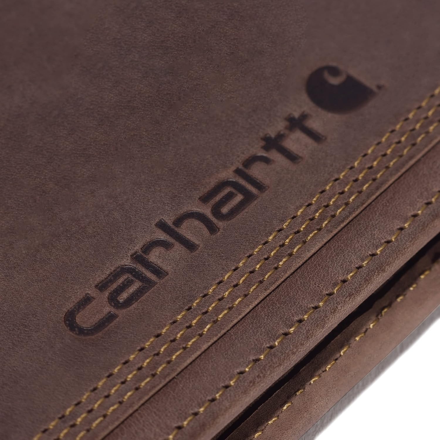 image:imageCarhartt Mens Rugged Leather Triple Stitch Wallets Available in Multiple Styles Brown TrifoldBrown Rodeo