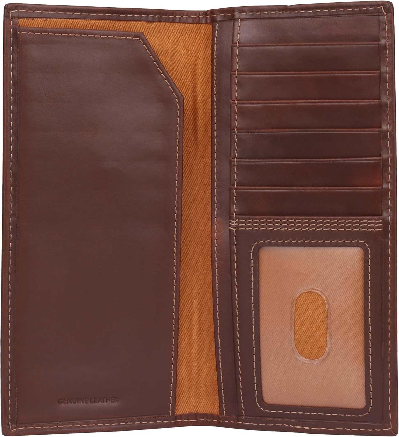 image:imageCarhartt Mens Rugged Leather Triple Stitch Wallets Available in Multiple Styles Brown TrifoldBrown Rodeo