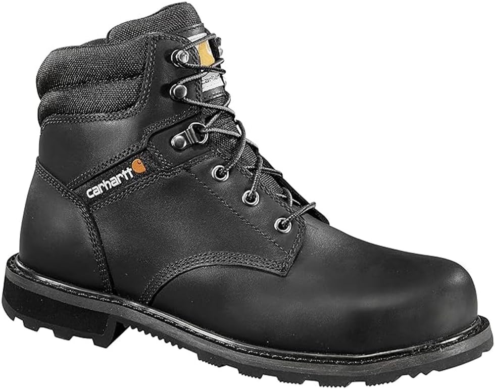image:imageCarhartt Mens Traditional Welt 6 Steel Toe Work Boot ConstructionBlack Oil Tanned