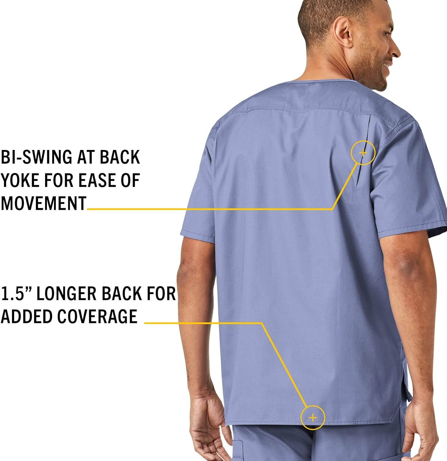 image:imageCarhartt Ripstop amp SubScrubs Scrubs for Men Utility Scrub TopsCeil Blue