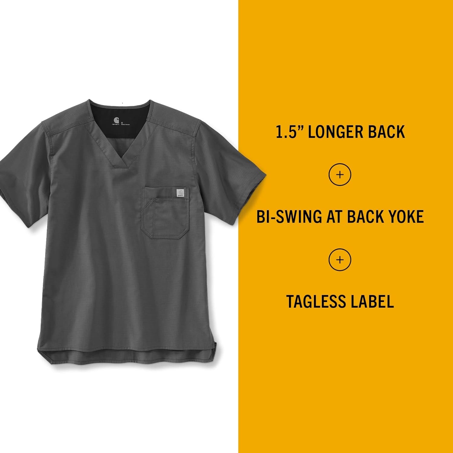 image:imageCarhartt Ripstop amp SubScrubs Scrubs for Men Utility Scrub TopsDark Pewter